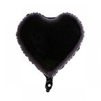 Siyah Kalp Folyo Balon 18 inç (45 cm)