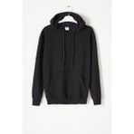 Siyah Kanguru Cepli Kapüşonlu Unisex Çocuk Sweatshirt 16780 - 9 - 10 Yaş
