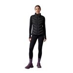 Siyah Kapitone Kolsuz Slim Fit Dik Yaka Fermuarlı Cepli Kadın Şişme Yelek MTLCY1 M