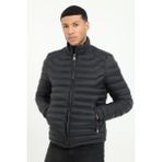 Siyah Kapitone Slim Fit Erkek Mont