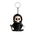 Siyah Kapüşonlu Grim Reaper Hareketli Ölüm Meleği Oyuncak Çanta Aksesuarı ve Araba Anahtarlığı | Grimz