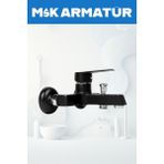 Siyah Kare Lüx Banyo Bataryası Çeşmesi