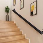 Siyah kare merdiven il açık merdivenler için 30 600cm Metal Bannister il demir merdiven el rayı duvara montaj kapmak korkuluk kaymaz ev dekorasyon adımları 13.1ft/400cm