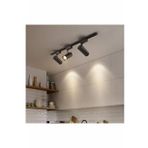 Siyah Kasa Günışığı 1 Metre Raylı 3'lü 30w Ray Spot Vitrin Mağaza Armatürü Gün Işığı