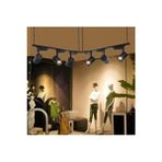 Siyah Kasa Günışığı 6'lı Dönen LED Ray Spot ve 2'li Raylı Armatür Seti