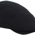 Siyah Kasket Pamuklu London Flat Cap Şapka