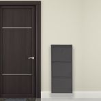Siyah Kilitli Metal Ayakkabilik Mac3 - 3 Kapakli - 50X15x103 H