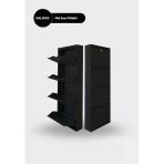 Siyah Kilitli Metal Ayakkabilik Mac4 - 4 Kapakli - 50X15x136 H