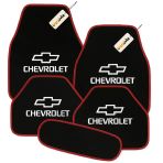 Siyah Kırmızı Renk Chevrolet 5’Li Oto Halı Paspas Seti Kaymaz, Yıkanabilir, Dayanıklı Zemin Koruma