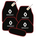 Siyah Kırmızı Renk Renault Uyumlu 5’Li Halı Paspas Takımı Kaymaz Tabanlı, Yıkanabilir Oto Paspas Seti