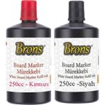 Siyah Kırmızı Yazı Tahta Kalem Mürekkebi 250ML 1 Adet Brons Tahta Kalemi Mürekkebi Kolay Silinebilir 250GR Okul Sınıf - Standart - 250 ml