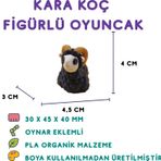 Siyah Koç Figür - 3D Doğal Hayvan Oyuncağı