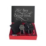 Sıyah Kol Saatı-Cuzdan-Kemer-Bıleklık