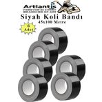 Siyah Koli Bantı 100 Metre 6 Adet 45mm x 100 Metre Renkli Koli Bandı Extra Güçlü Formül Akrilik Koli Bandı