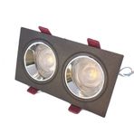 Siyah Krom Çiftli Sıva Altı Spot Cob Led Armatür GU10 5W Beyaz Işık