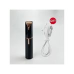 Siyah-Kutu Yok USB Ruj Tıraş Makinesi Kadın Yüz Sakal Ağrısız Elektrikli Tıraş Makinesi Bikini Bacak Epilasyon USB Şarj Edilebilir Mini Tıraş Makinesi Çok Amaçlı (Yurt Dışından)