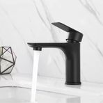 Siyah Lavabo Bataryası Pirinç Döküm Lavabo Musluğu Siyah