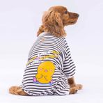 Siyah Let Me Sleep Kedi Köpek Pijaması - Kedi Köpek Tulumu - Kedi Köpek Kıyafeti siyah