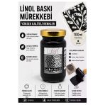 Siyah Linol Mürekkebi 100 Ml 1 Adet Lutart Linol Baskı Boya Mürekkebi Blok Baskı Sanat Su Bazlı Matbaa Mürekkebi Hobi