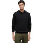 Siyah Logolu Kapüşonlu Regular Fit Erkek Sweatshirt