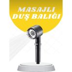siyah masaj fırçalı tazyikli duş başlığı stop düğmeli silikon nozullu arıtmalı lüks banyo seti - Mat Siyah - Rose Gold