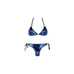 Siyah Mavi Pul Payetli Üçgen Bikini Takımı (36)