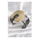 Siyah Mermer Desen Akrilik Plastik Gold Nal Model Plaka Vintage Kadın Bilezik - Tj-Bb6677