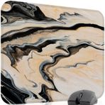 Siyah Mermer Desenli Gaming Mouse Pad Kauçuk Kaymaz Taban Mousepad (V3, 48x40 XXL)
