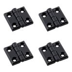Siyah Metal 4 Adet Set Yaprak Menteşe 30X30mm Dayanıklı Mobilya Kapı Dolap Çekmece Kapak Aksesuar
