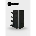 Siyah Metal Ayakkabilik Mac4 - 4 Kapakli - 50X15x136 H