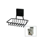 SİYAH - METAL KATI SABUNLUK KARE GÜÇLÜ YAPIŞKANLI 11X12.5X11CM (5250)