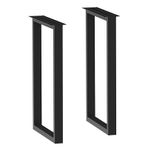 Siyah Metal Masa Ayakları - Sehpalar, Oturma Odası ve Kürk için Ayarlanabilir Ayaklar ve Montaj Vidaları ile Kendin Yap Kolay Montaj Masa Çerçevesi (Boyut: 50 * 100 cm)