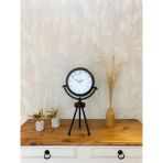 Siyah Metal Mini Tripod Masa Saati 45×26 Cm