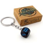 Siyah Metal Zar Şans Tavla Casino Metal Anahtarlık KY039