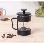 SİYAH MİKA French Press Kahve Demleme Sürahisi, Cam ve Metal Gövde, 350 ML Kapasiteli, Bitki Çayı Demliği