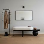 Siyah Modern Bench Puf (100 Cm) - Siyah - Beyaz