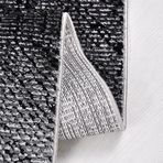 Siyah Modern Modern Geometrik Etnik Eskitme Desenli Boho Makinada Yıkanabilir Hafif Hav Toz Vermez Leke Tutmaz Kaymaz Taban Dijital Makine Baskı Halı Oturma Odası Salon Yolluk Koridor Mutfak Halısı
