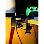 Siyah-Mor Asılabilir Kulaklık Standı | 3D Premium Tasarım | Gamer Masa Kenarı Aksesuarı |