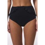 Siyah New High Ruffle Yüksek Bel Bikini Altı - 38