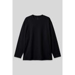 Siyah O Yaka Rahat Form Battal Büyük Beden Uzun Kollu Erkek T-Shirt - 88107 - 4XL