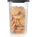 Siyah Oval Saklama Kabı Tek Dokunuş Kapaklı Cosmos Serisi Hava Geçirmez Gıda Saklama 1.8 Litre