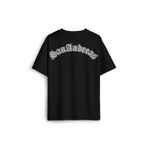 Siyah Oversize Tişört San Andreas Tipografi Sırt Ön Baskılı Unisex T-shirt Siyah