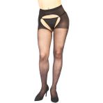 Siyah Özel Bölgesi Açık Fantazi Külotlu Çorap TM1078 - XS