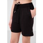 Siyah Pamuklu Yumuşak Dokulu Standart Fit Basic Kız Çocuk Şort Takım - 75184