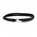 SİYAH PARACORD METAL KANCA İKİ SIRA SARMA ERKEK BİLEKLİK M011K