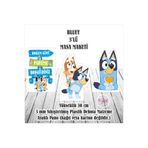 SİYAH PARTİ EVİ BLUEY DOĞUM GÜNÜ 3'LÜ AYAKLI PANO SETİ