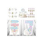 SİYAH PARTİ EVİ Cinnamoroll Doğum Günü Masa Panosu / Pasta Süsü Seti 7 Yaş