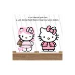 SİYAH PARTİ EVİ Hello Kitty Doğum Günü Ayaklı Pano 2li