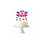 SİYAH PARTİ EVİ Minnie Mouse Doğum Günü Pasta Süsü Seti