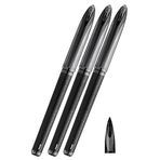 Siyah Pilot Kalem 3 Adet Uniball Air Mikro 0.5 Mm Roller Pilot Kalem Uba-188-M Roller Uçlu Likit Mürekkepli Pilot Kalem